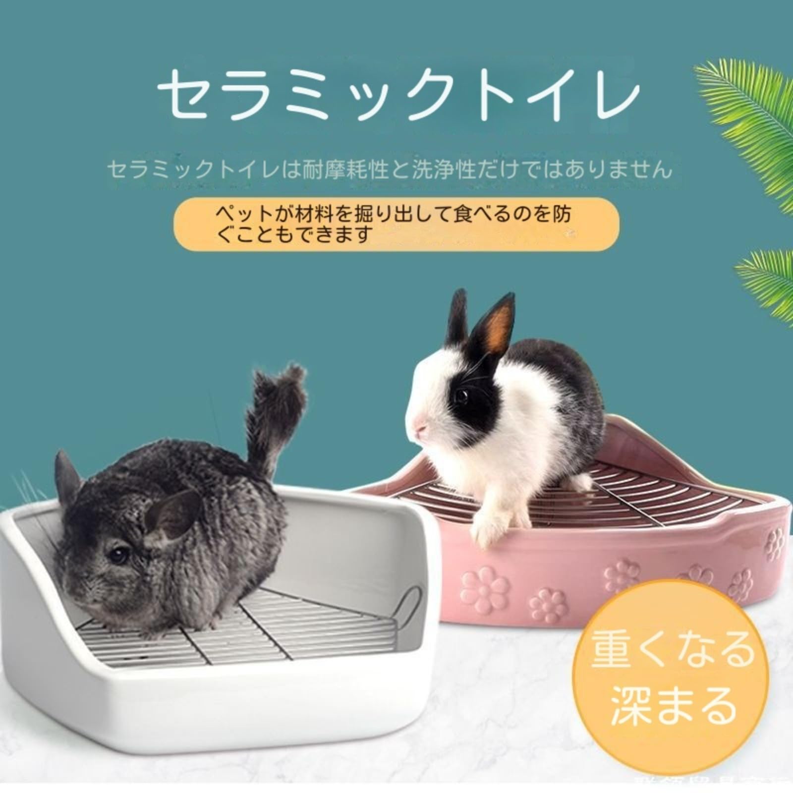 Amazon | 小動物用 陶器トワレ ワレ うさぎトイレ 飼育ケージ