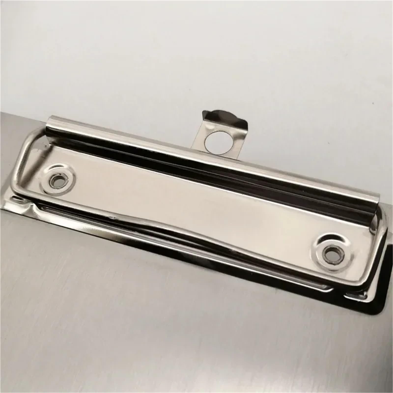 2 stücke Clip Bord Edelstahl Schreiben Pad Ordner Papier Büro Liefert Organizer Zwischenablage Lagerung Box Dokument Halter Fürs Büro(A4)
