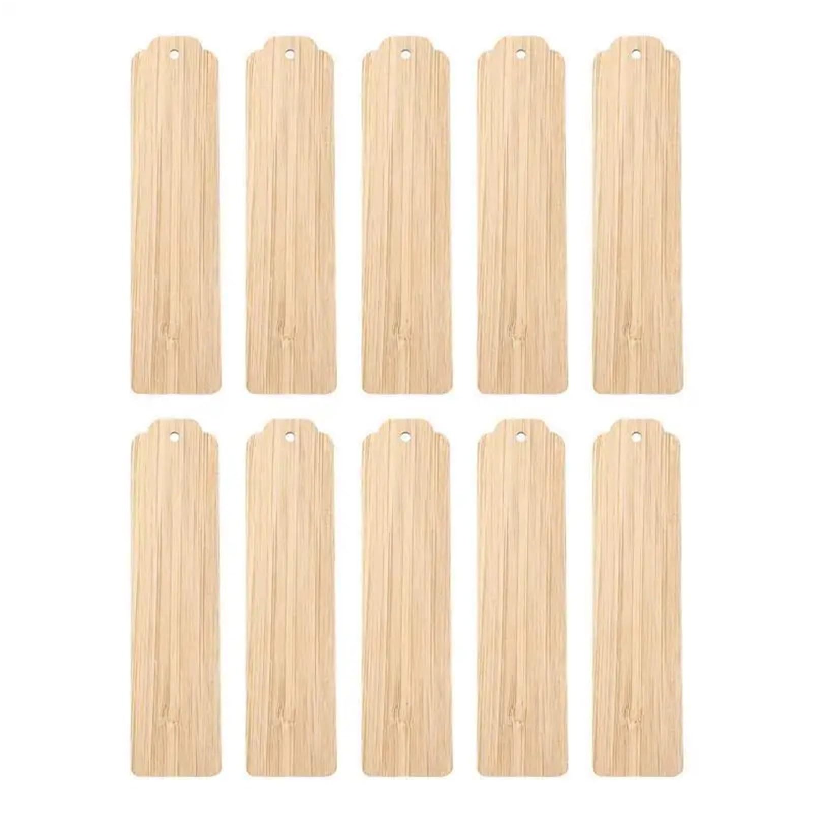 Door Knob Hangers 10pcs Wood Blank Bookmarks