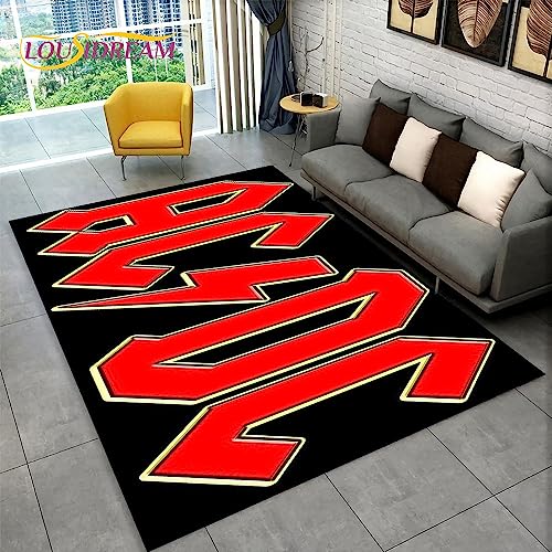 EGGPOD ACDC Rock Band Bereich Teppich Groß, Teppich Teppich Für Zu Hause Wohnzimmer Schlafzimmer...