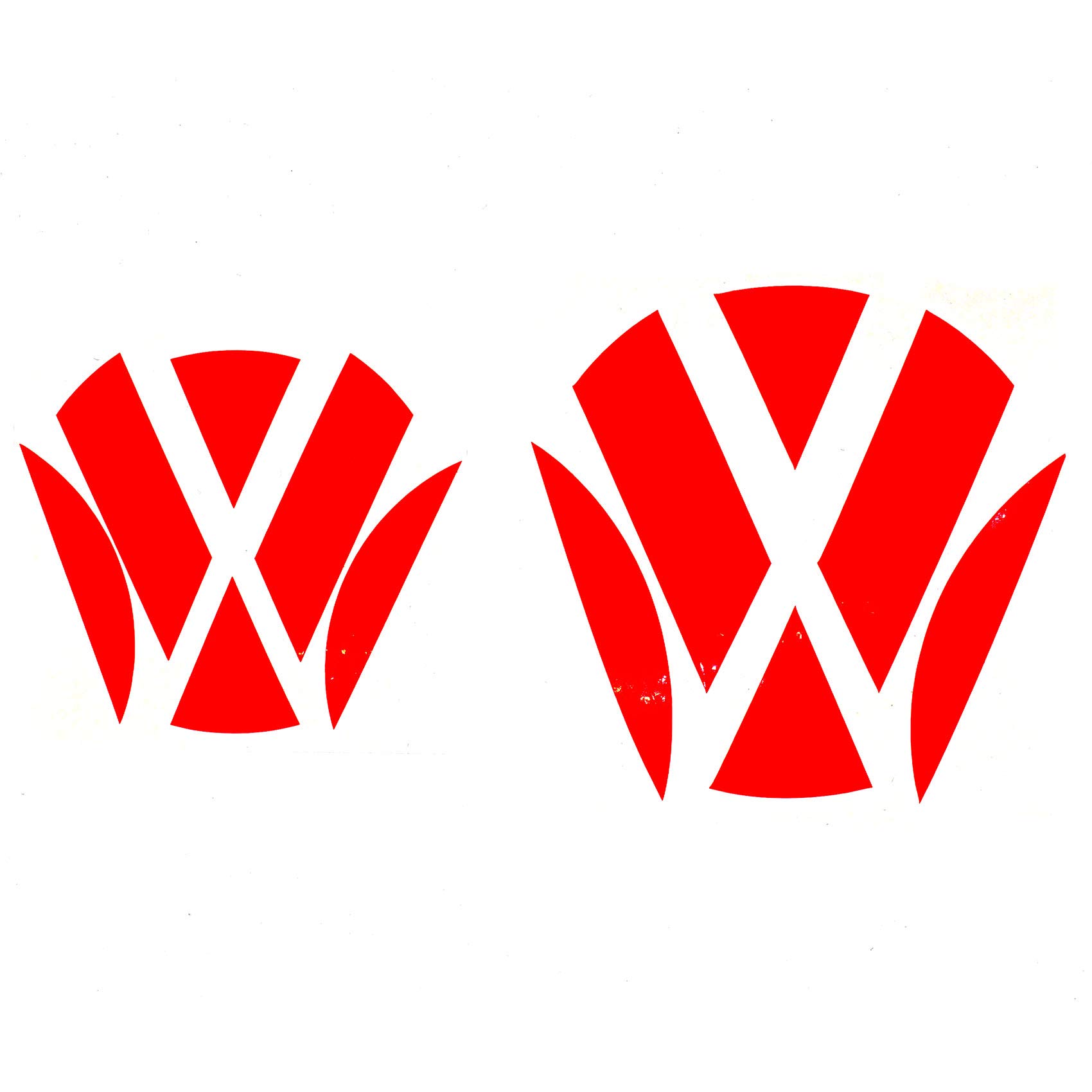 Emblem Corners Inlays Film Sticker Perfect Fit – Finest Folia K006/K007 (Neon Red)