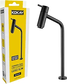 Kokay Torneira Para Cuba E Lavatório Luxo Slim Preto Fosco
