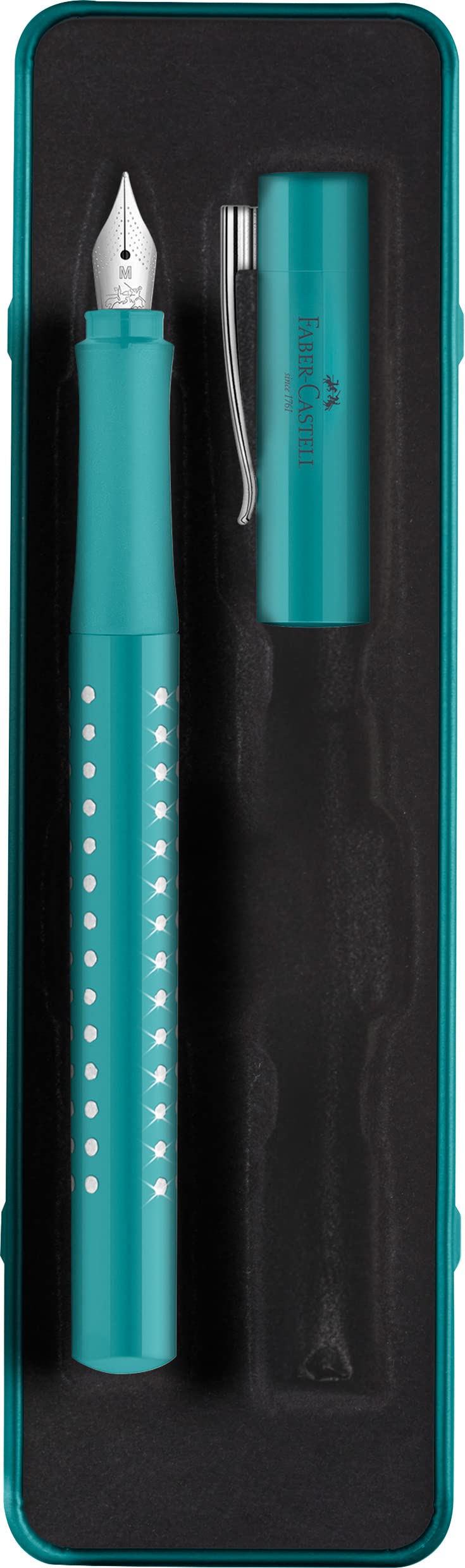 Faber-Castell Fountain Pen Sparkle Set - Ocean - M Nib, Blue - Image 2