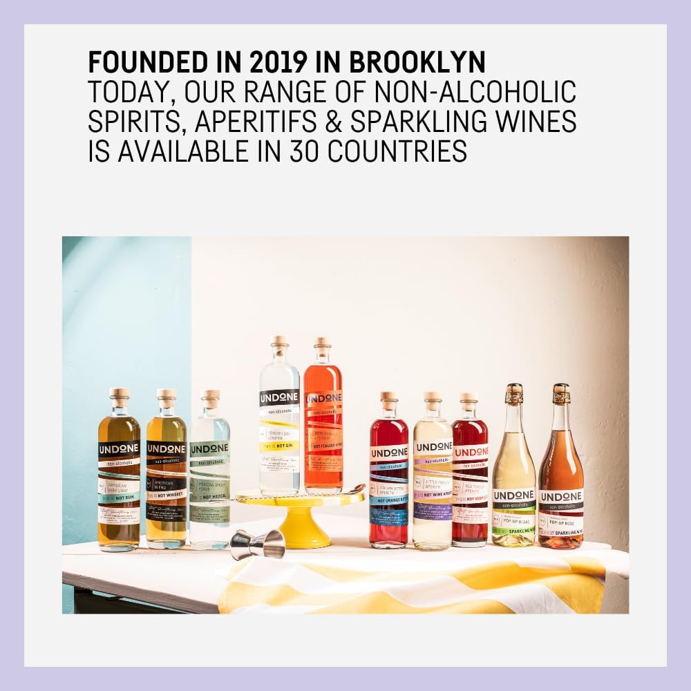 UNDONE No. 21 Pop-Up Rosé ​NOT SPARKLING WINE | Premium Non-Alcoholic Rosé Sparkling Wine | 700ml Bottle | Made in Germany