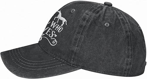 Miniatura 3 de Just Girl Who Loves Horse - Gorra de béisbol ajustable de algodón lavado para mujer