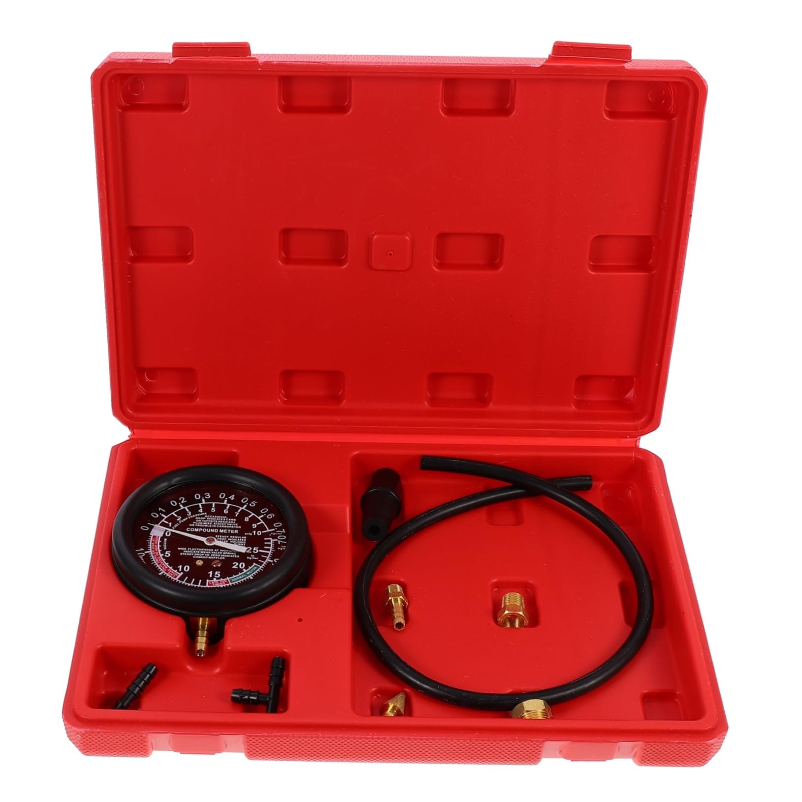 SOLUSTRE 1set Practical Vacuum Maintain Gauges for Automotive Use Accurate Dual Scale Measurement Easy to Install Disassemble for Vacuum Pump and System Testing Car Repair Tool