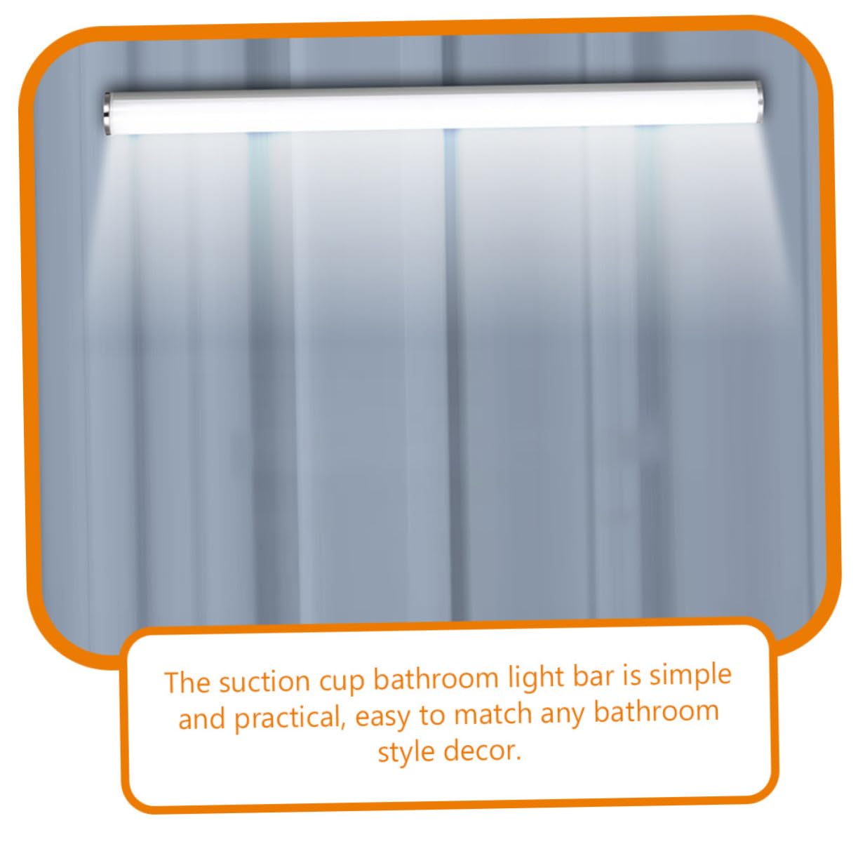 IMIKEYA Barra de Luz LED Recargable para Espejo con Ventosa Iluminación Moderna para Baño Compatible con Espejos de Luz y Fácil de Instalar para Maquillaje y Tocador
