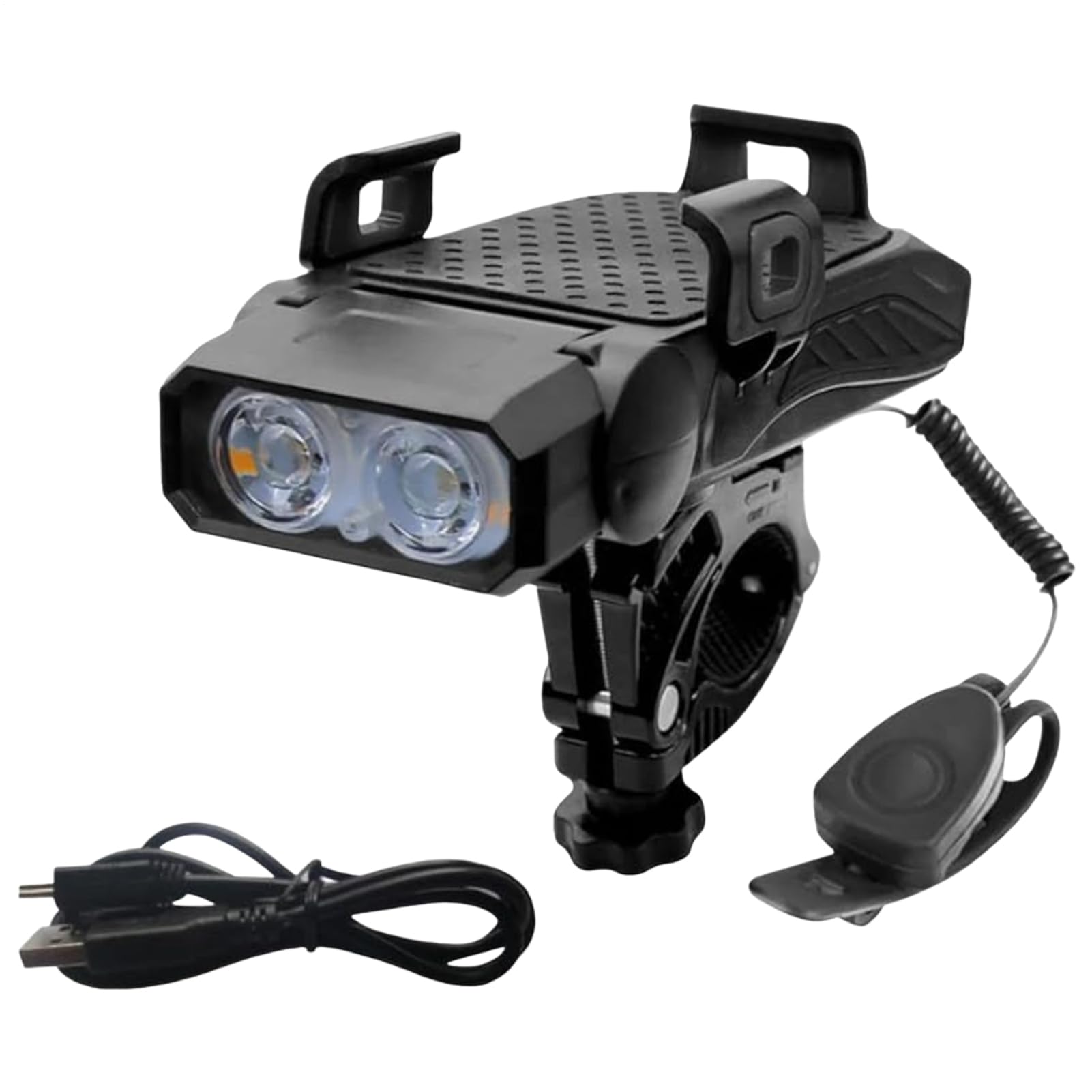 Support vélo étanche téléphone avec chargeur USB et lampe LED de cyclisme - 8