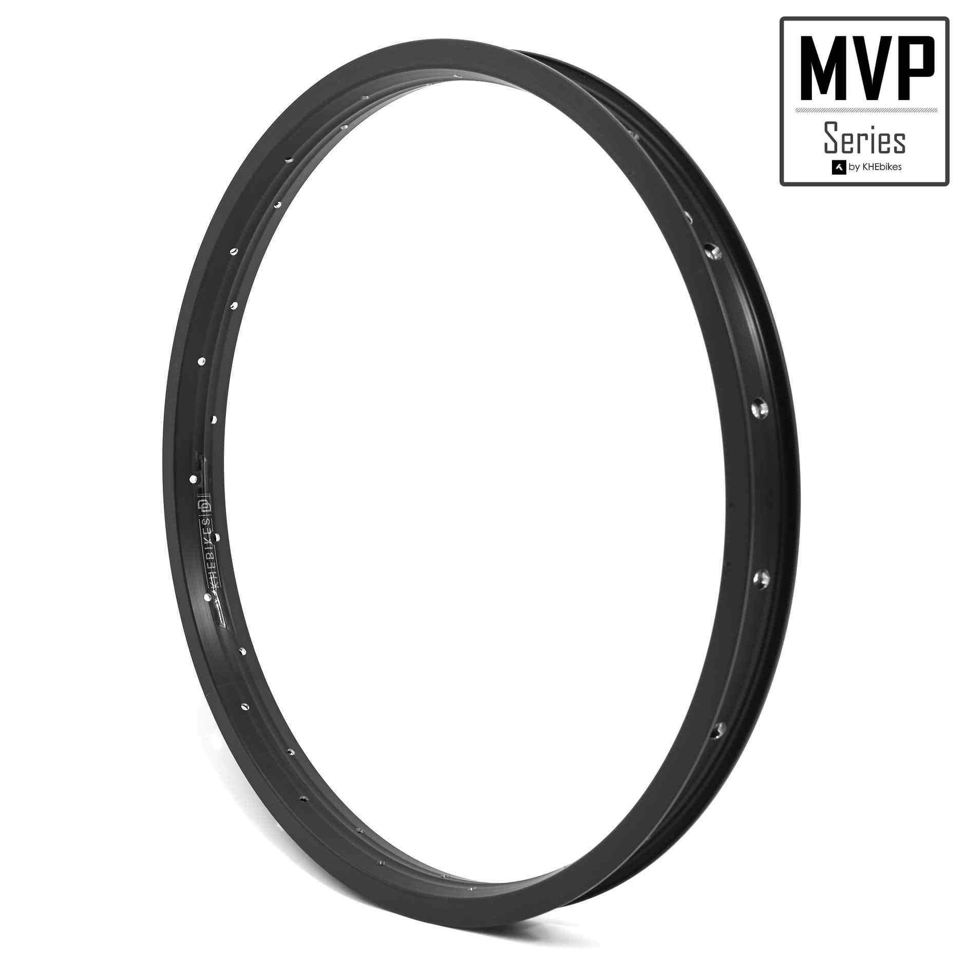 KHE MVP BMX llanta DD 50.8 cm aluminio T6 solo 419.6 g 36 agujeros 35mm ancho negro