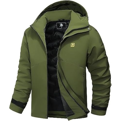 Men's Warm Winter Coats Waterproof Ski Jacket Windproof Snow Coat Mountain Windbreaker Hooded Raincoat