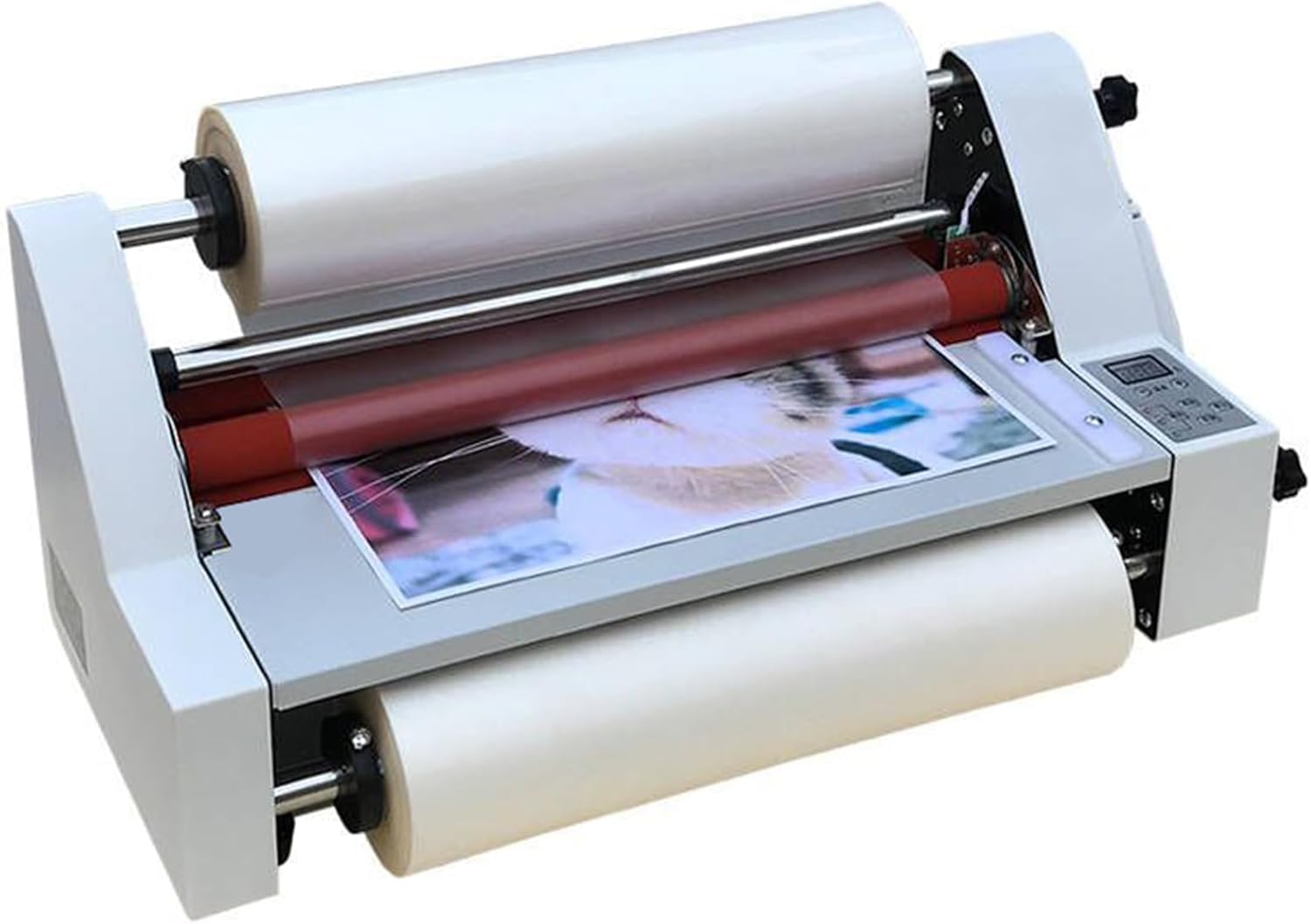 Plastificadora para Documentos y Fotos, plastificadora de Rodillos en Caliente y en frío con Ancho Ajustable, plastificación a una o Dos Caras para Uso Profesional y doméstico.