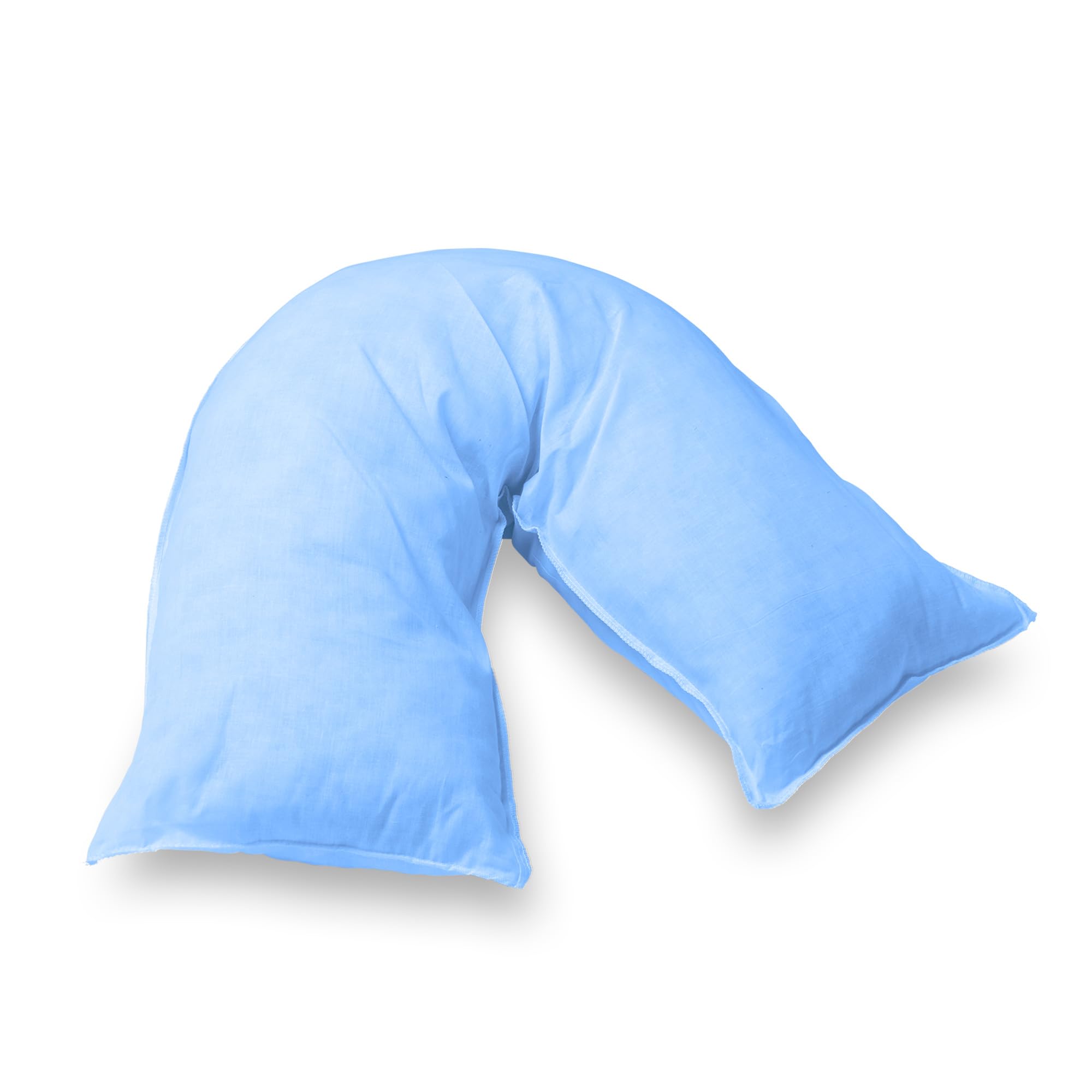 Home Sweet Home UK V Shaped Pillowcase Plain Soft Brushed Microfibre Easy Care, Neck & Back Support Orthopedic Pregnancy Pillow Cover - V Pillow Case Cover only