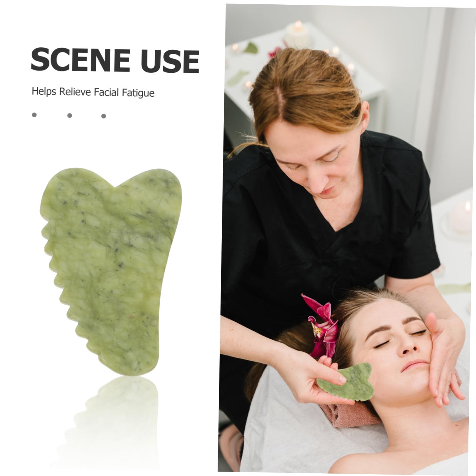 Beaupretty 3stücke Massage-schabbrett für Gesicht aus Jade Gesichts-gua-sha-stein mit Ergonomischem Design Gua-sha-werkzeug zur Hautpflege und Wellness Tragbar und Reisefreundlich Reduces