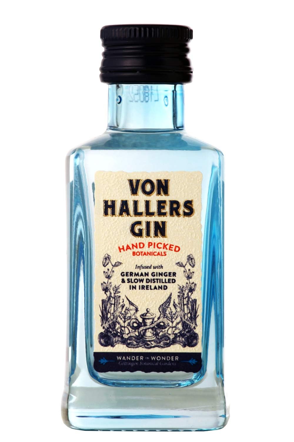 VON HALLERS GIN Original I London Dry Gin I Handgepflückte Botanicals aus dem botanischen Garten in Göttingen I 12er Tray I 44% Vol. I 12x 0,05 l