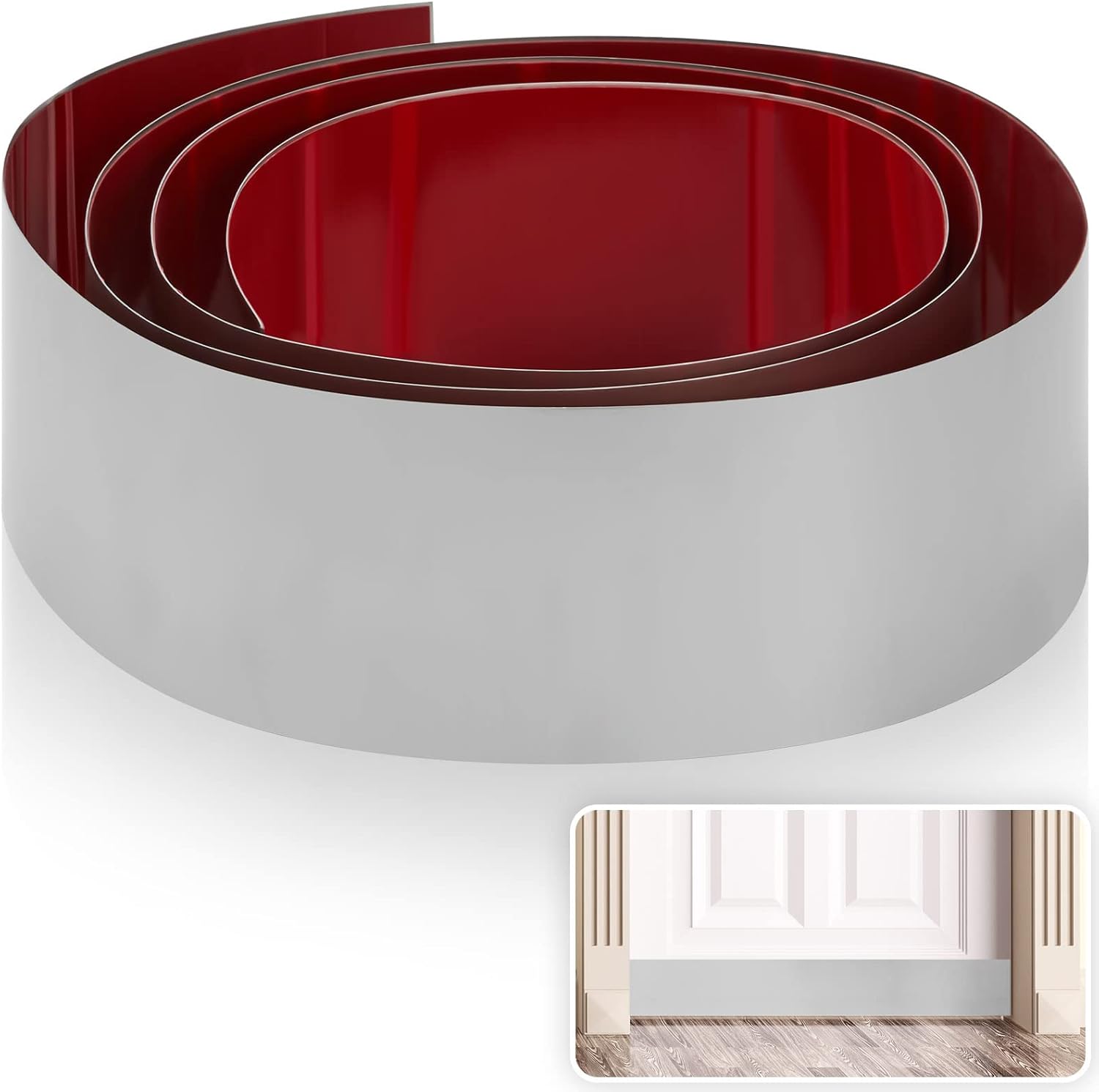 Door Kick Plate Stainless Steel Toe Kick Cover Kickplate Metal Door