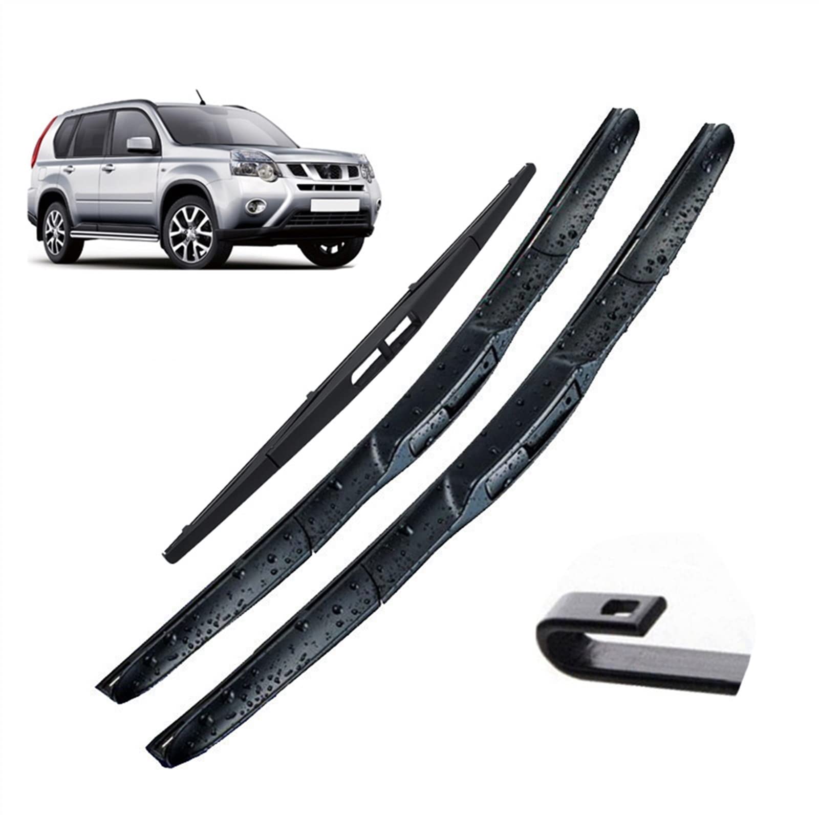 Juego De Escobillas Limpiaparabrisas Delanteras Y Traseras LHD De 24 "+ 16" + 14 "para Nissan Para X-trail T31 2007-2013 Parabrisas