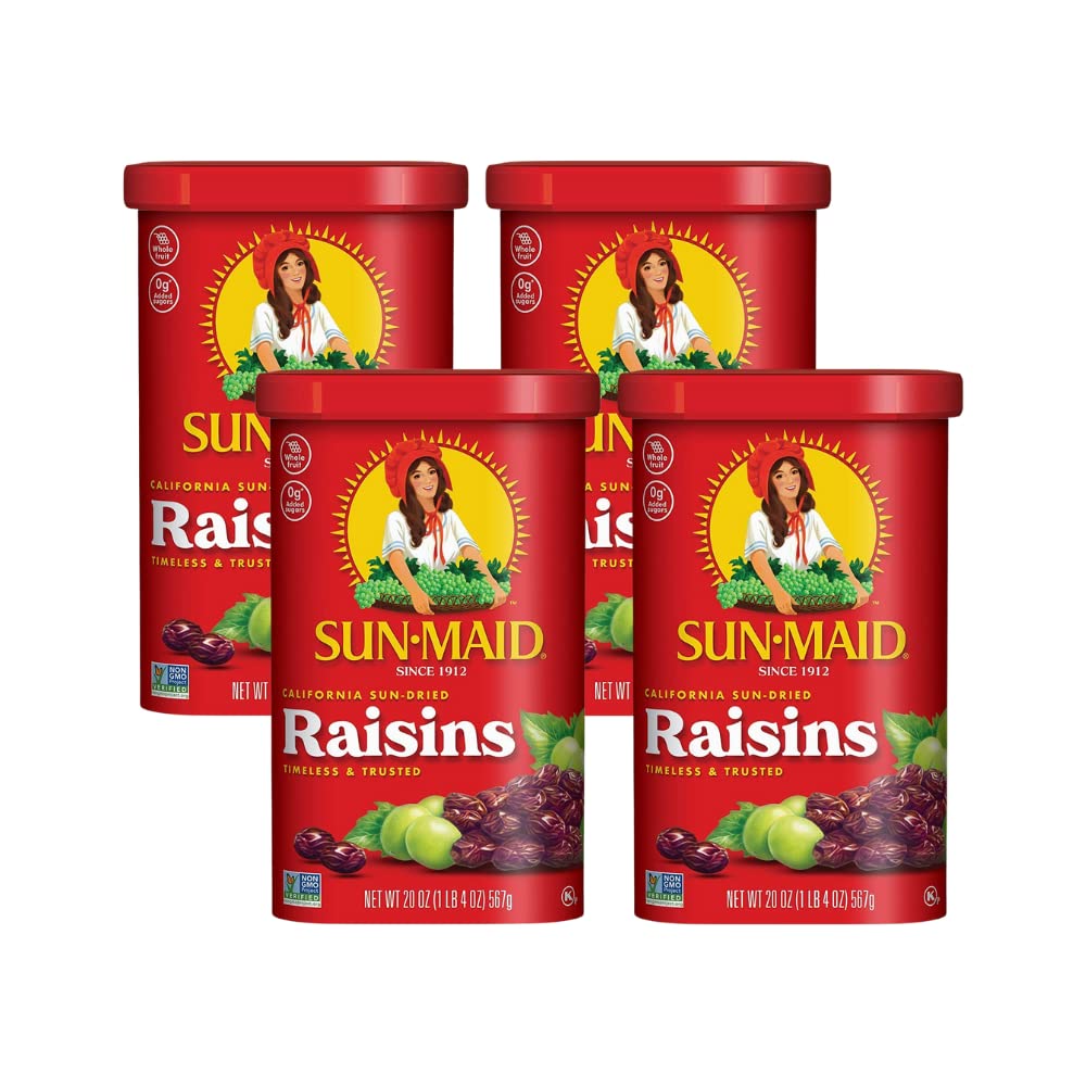 Sun Maid Natürliche kalifornische Rosinen, 590 ml, 4 Stück