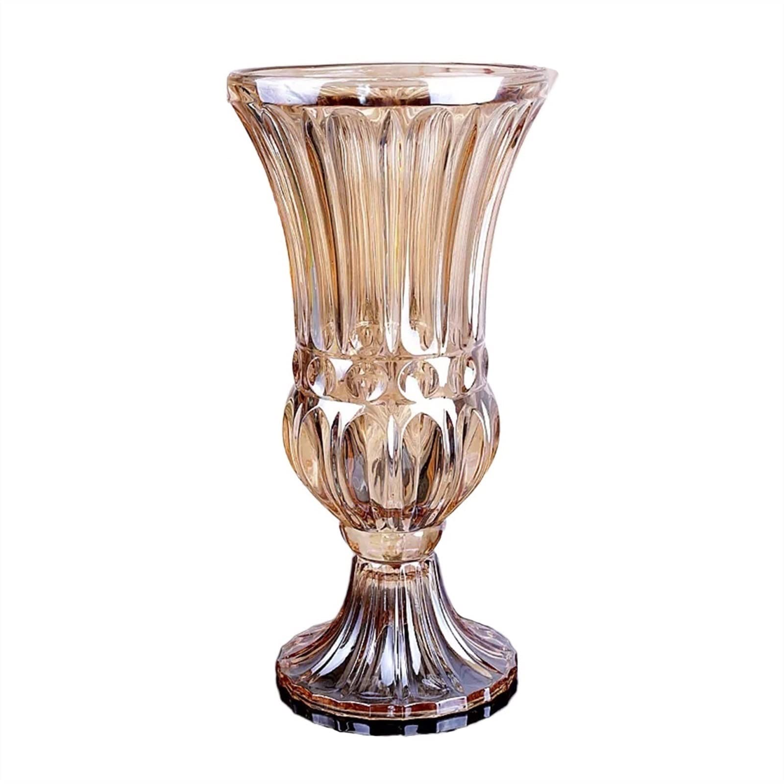 asdchZen Vases Wide Mouth Glass Vase Large Floor Golden Vase Home Living Room Bedroom Corridor Floor Vase Ornaments Flower Arrangements Dried Flowers Decoratio
