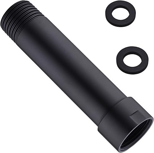 BSTIIU - Extensor de brazo de ducha negro, extensión de brazo de ducha de 4 pulgadas por BSTIIU, NPT de 12 pulgada macho a hembra, brazo de ducha