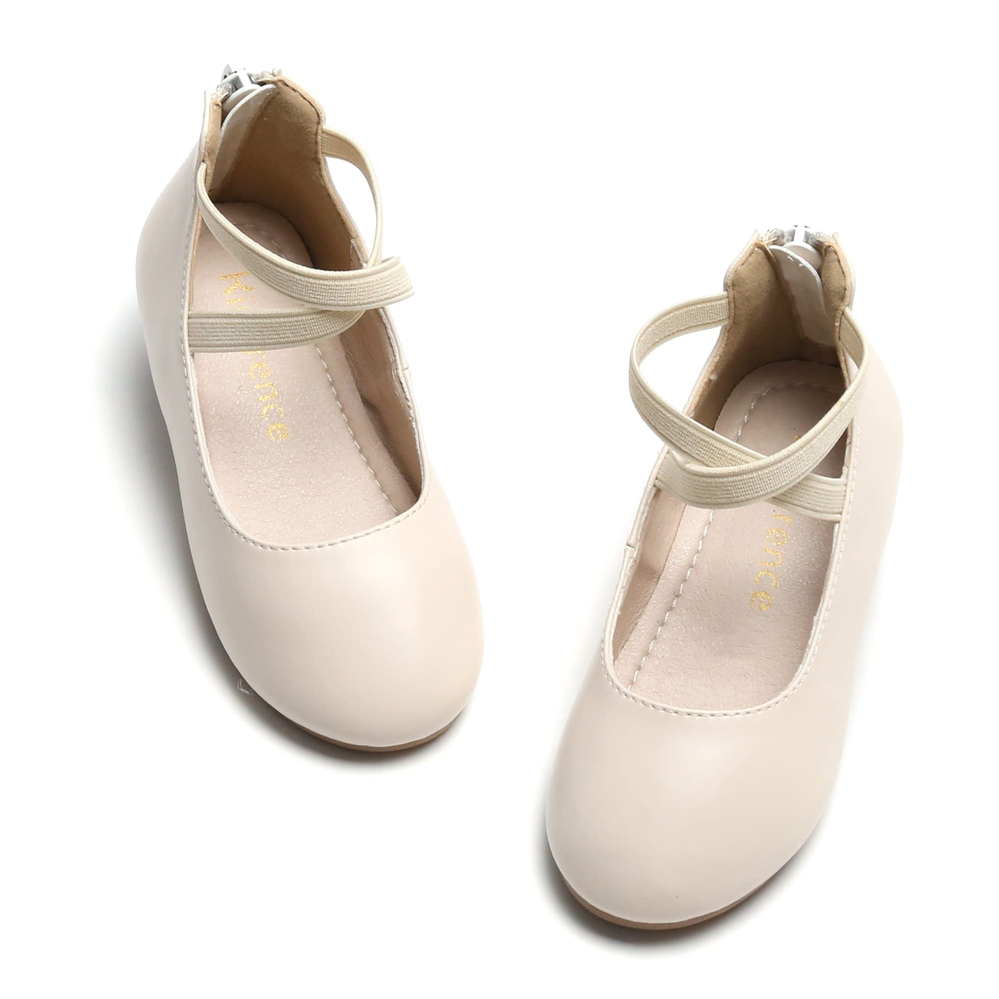 Kiderence Toddler Little Girls Dress Shoes Ballerina Ballet Flats Kids Mary Janes — view 32