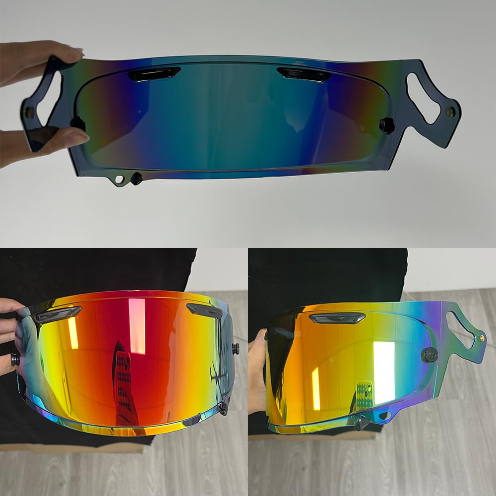 Regent-X Helmet Visor, Helmet Face shield for RX-7X,RX-7V,NEO,XD,VAS-V,VAS-V MAX,Quantum-X,Signet-X,Dt-X,Defiant-X (Revo Gradient Red)