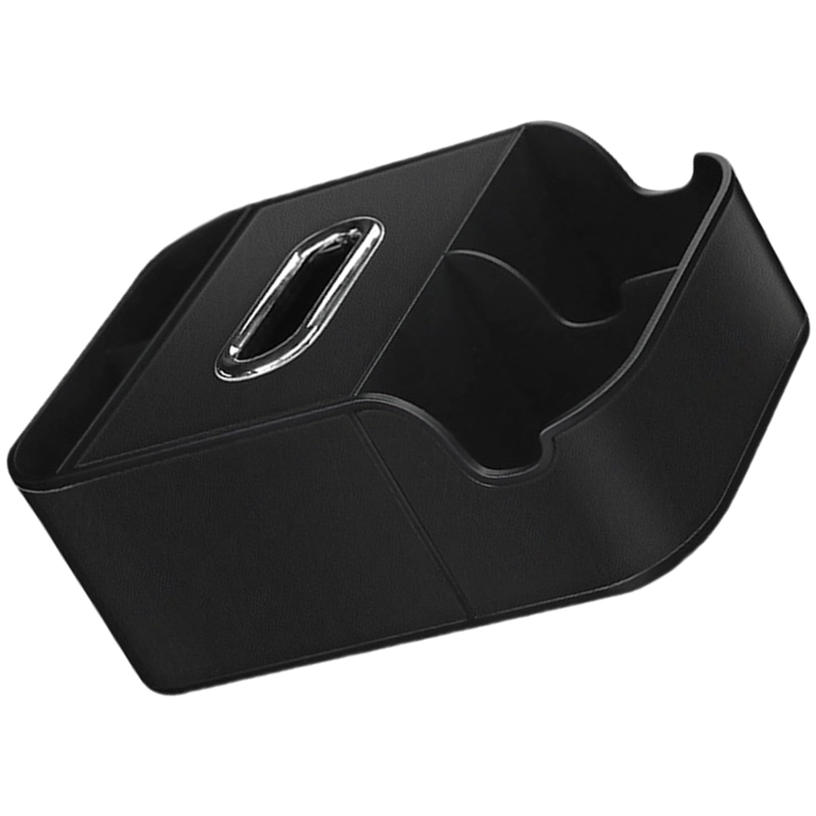 Organiseur de console centrale en cuir avec porte-gobelet pour voiture