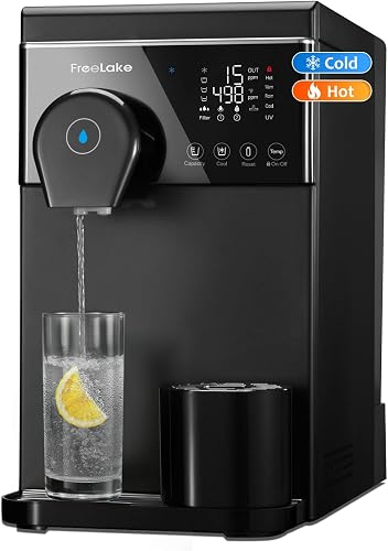 Hot and cold countertop reverse osmosis system