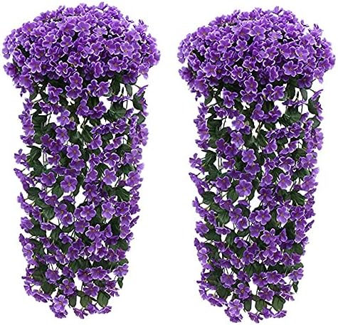 Fycooler Artificial Flowers Vine Wisteria Wall Plants, Artificial Hanging Flowers Ivy Lifelike Faux Wisteria Hanging Garland for Home Wedding Garden/Yard String Floral Outdoor Decoration -2X90cm-Pink