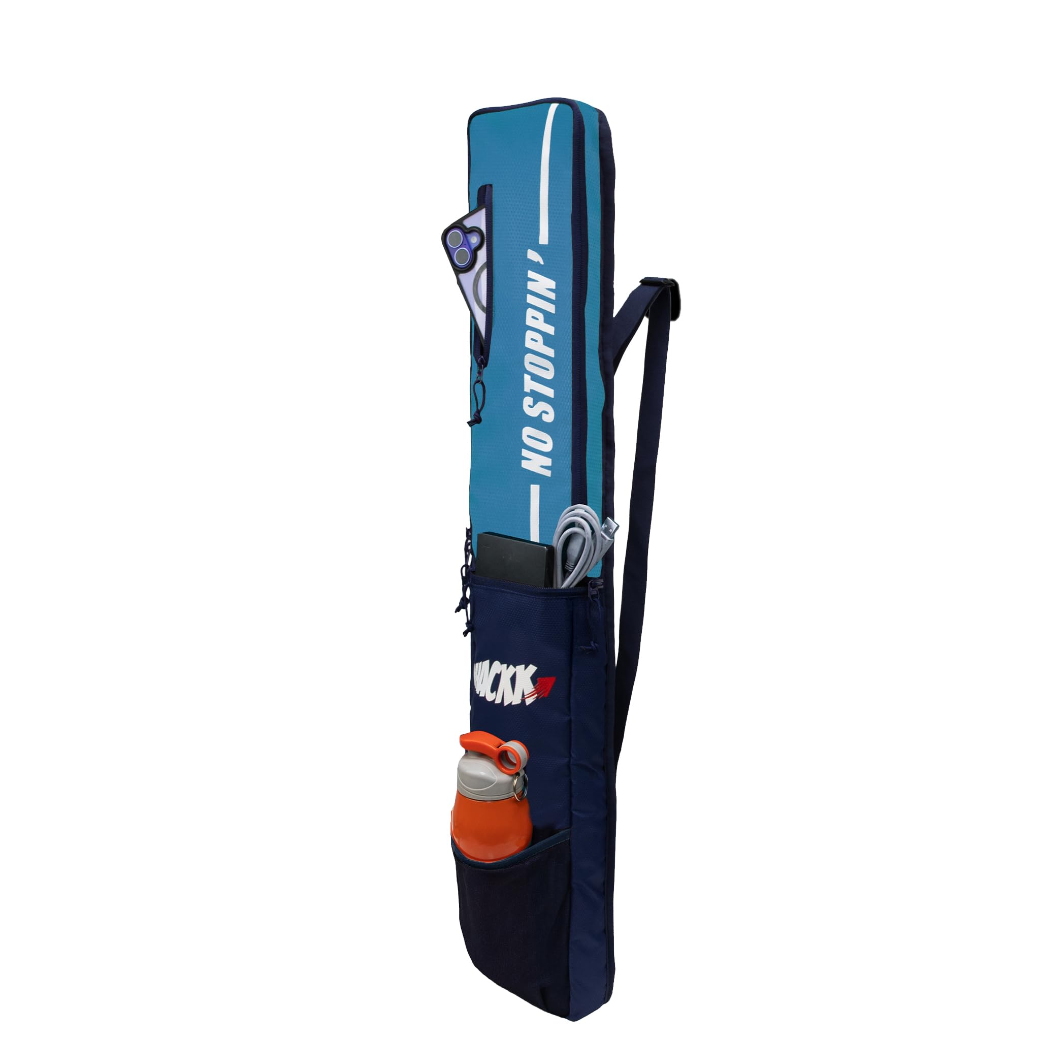 WHACKK Hayden Cricket Kit Bag Blue Navy | Full Size Bag with Bat Sleeve, Shoe & Helmet Pocket | Spacious Cricket Bag for Men, Youth & Club Players 3