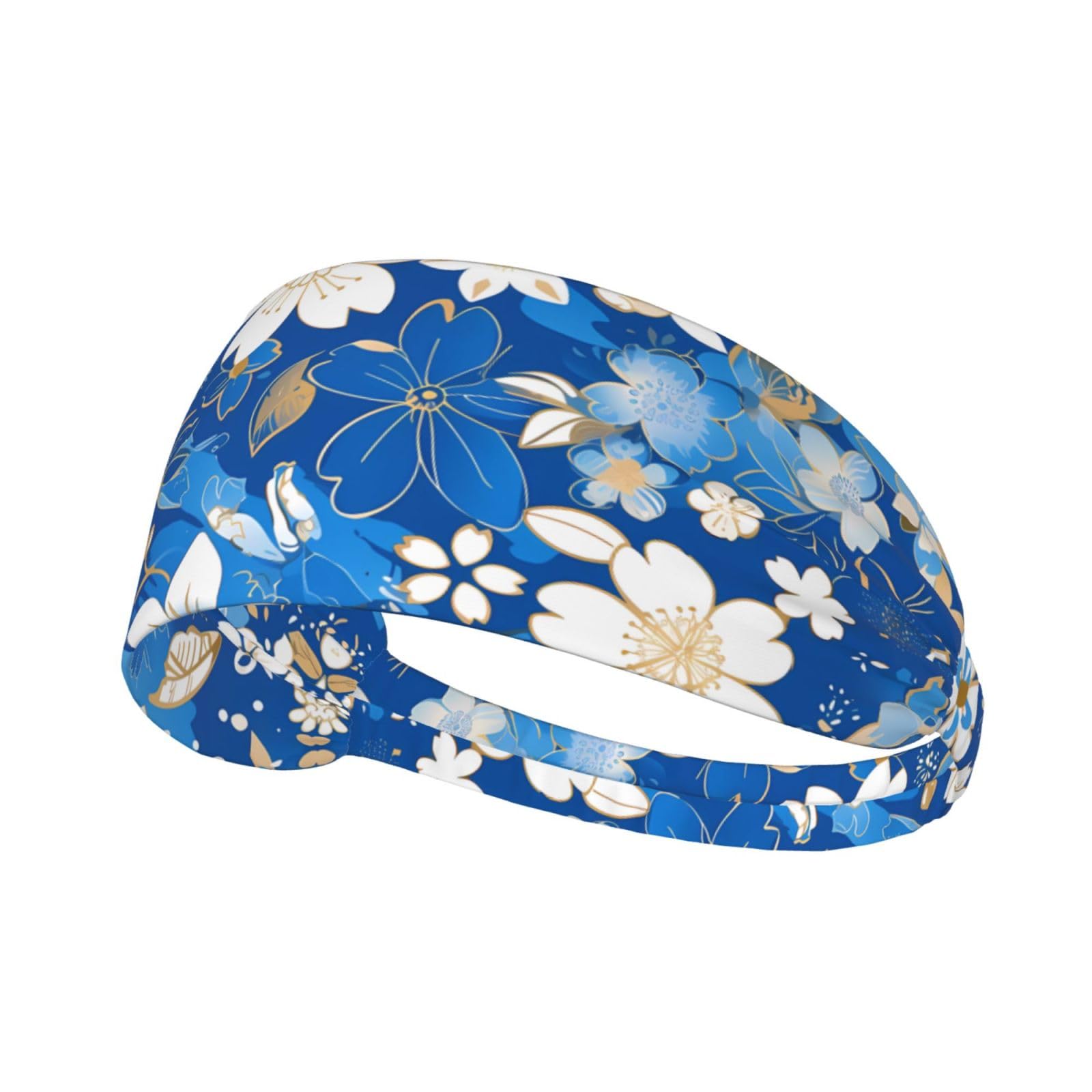 WZYWHJ Soft and Absorbent Headband for Red Basketball Workout - Ideal Hair Accessory for Yoga, Running, and More! pure and stylish azure Pattern