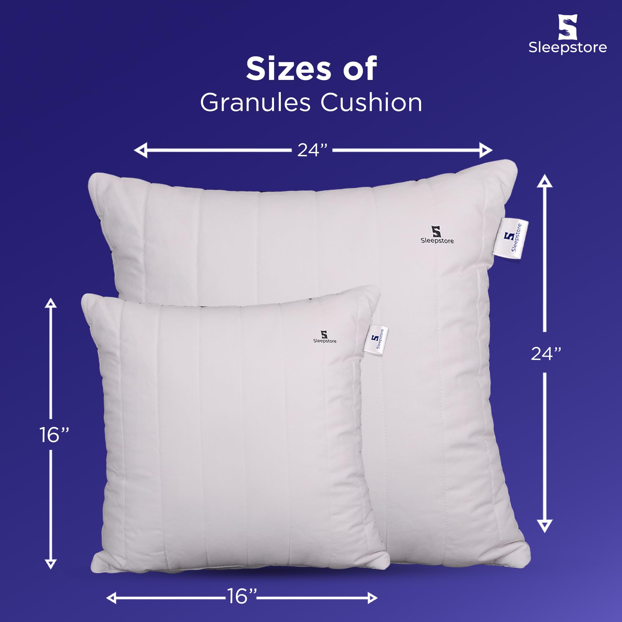 SleepStore Granules Cushion - Back Support & Comfort -5