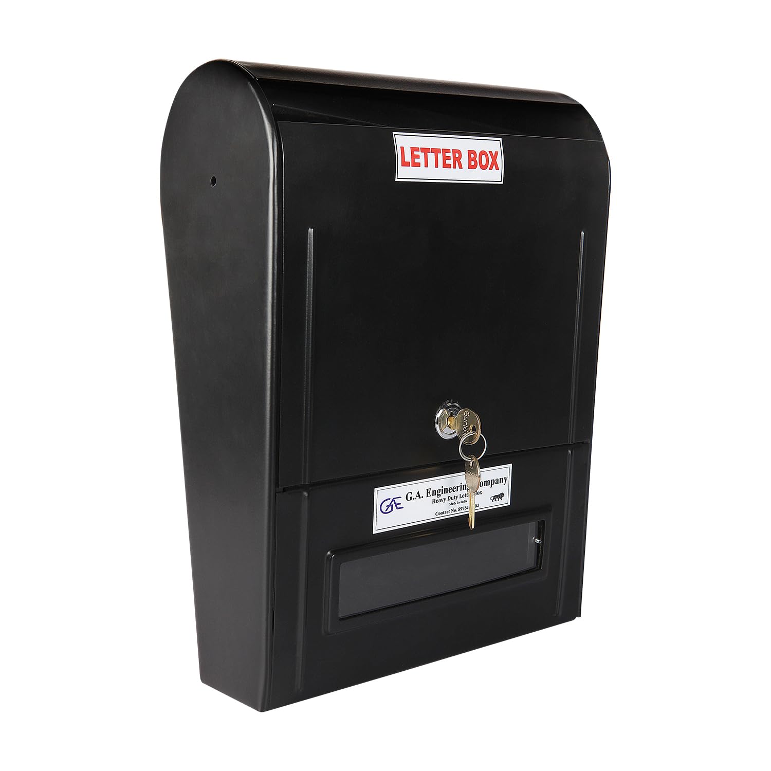 G A Engineering Co Ultimate Wall-Mount Full-Size Letter Box: Professional-Grade Secure Mail Box/Letter Box Solution with Lock, 2 Keys -Black (B0CPM7KW7B) Amazon Price History, Amazon Price Tracker