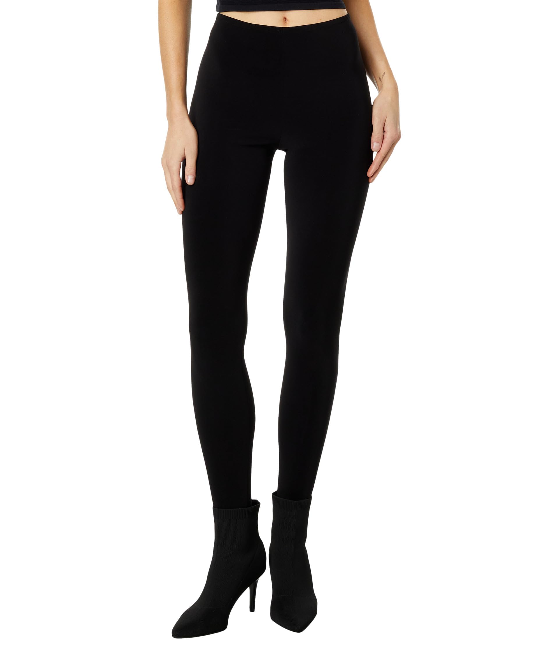 NORMA KAMALI Womens Legging W Footie W O Waistband Black