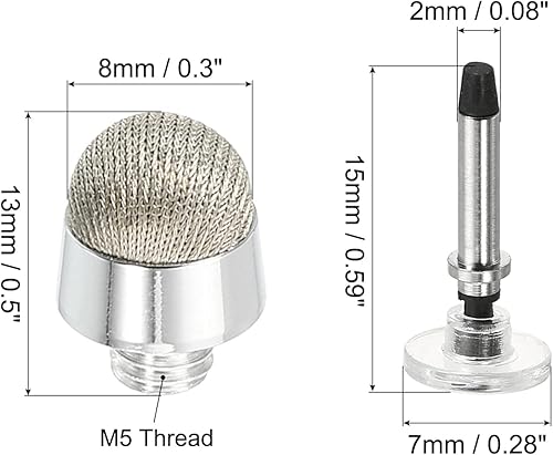 Miniatura 2 de MECCANIXITY 9 unids 0.276 in0.315 in Stylus Pen Disco de Fibra Fina Puntas Universal Reemplazo de Alta Precisión para Stylus Pen Capacitiva