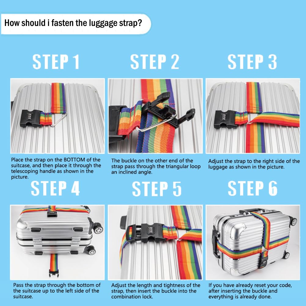 Cinghia Per Valigia Con 2 Targhette Nome | Blu Navy Per Sicurezza E Stile