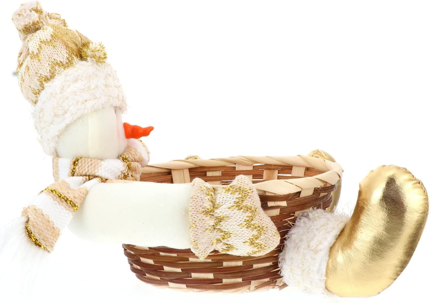 1pc Snowman Candy Container Festive Christmas Candy Basket for Home Decor Holiday Decoration and Giving for Desktop and Tabletop Use