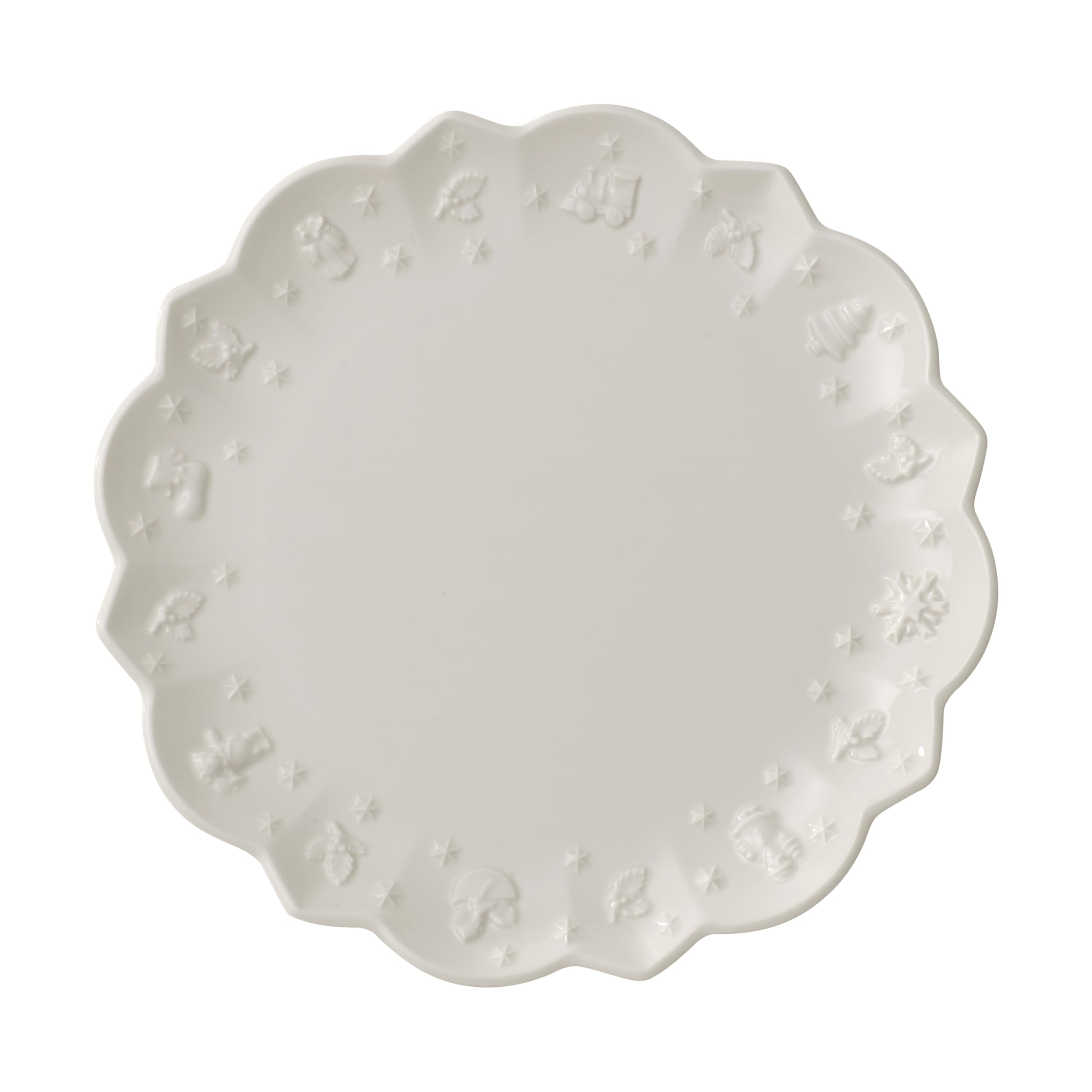 Villeroy & Boch, Toy's Delight Royal Classic Piatto Da Dessert/ Colazione Bianco, Lavabile In Lavastoviglie, Adatto Per Microonde, Piatto Natale, Piatto Ceramica Natale, Porcellana Premium