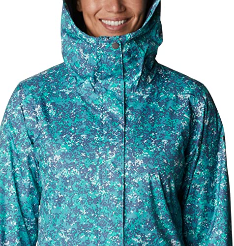 Columbia Women's Splash A Little Ii Jacket, Sea Wave Dotty Disguise Print, Large #TOP3