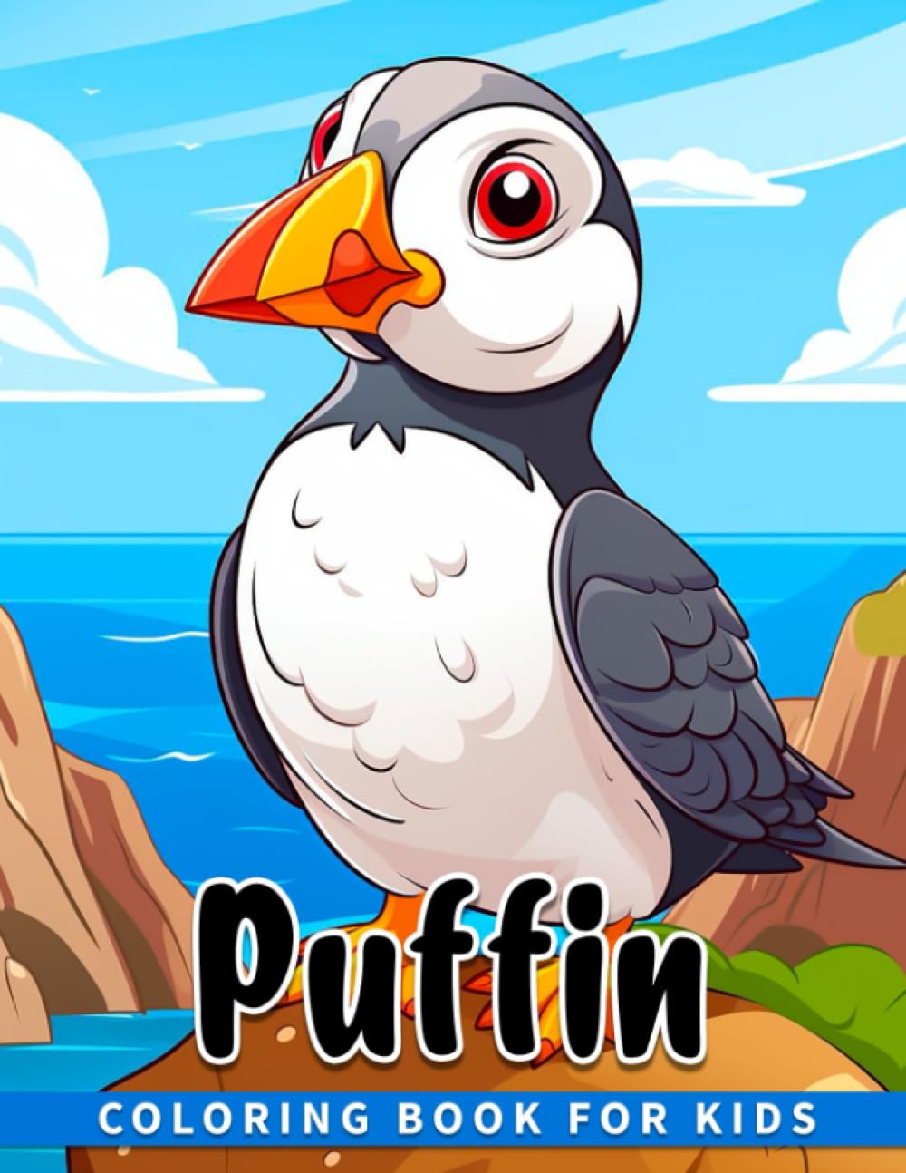Puffin For Kids Coloring Book: Fun And Easy Coloring Pages In Cute Style For All Ages To Relax And Unwind