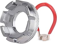 Vista 8 de Llave de ajuste de radios de bicicleta Juego de 2 herramientas de ajuste de llantas de bicicleta (plata y azul)