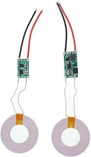 Abovehill Qi Wireless Charging Module Inductive Charger Transmitter +Receiver Power Supply Module DC 5V 2A (Coil Outer Diameter 43mm)-1 Pair