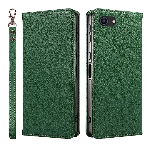 iPhone SE ケース 第2世代 第3世代 iphone8 iphone7 ケース 手帳型 スマホケース 携帯カバー PUレザー iphoneケース se カード収納ケース マグネット式 スタンド機能アイフォンse ケース4.7インチ対応 360度保護 PinLiSheng (iPhone SE2/SE3/iPhone8/iPhone7 iPhone 6/6S, グリーン)