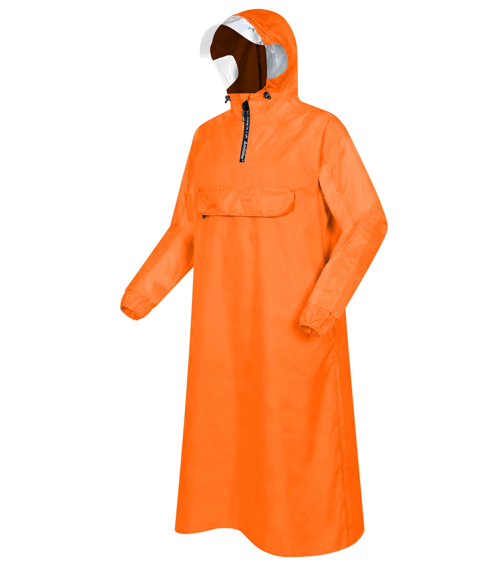 Andake Poncho de Pluie Homme et Femme, Imperméable Cape de Pluie à Manches, Adapté pour le Vélo et la Randonnée