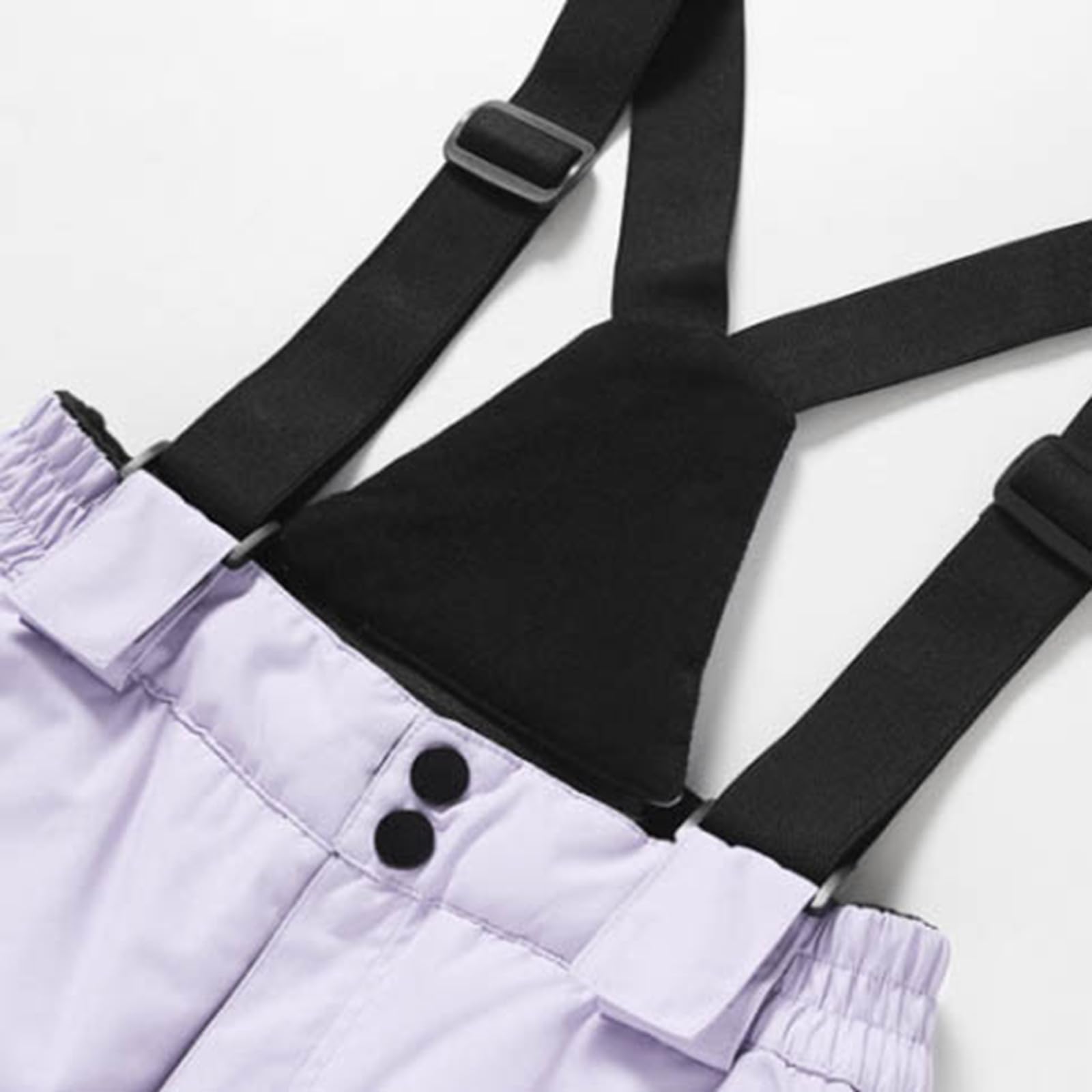Generisch Pantalon de neige sans bretelles pour enfants : pantalon de ski garçons extra large pantalon de randonnée à ski longue combinaison d'hiver thermique grandes tailles pantalon de snowboard