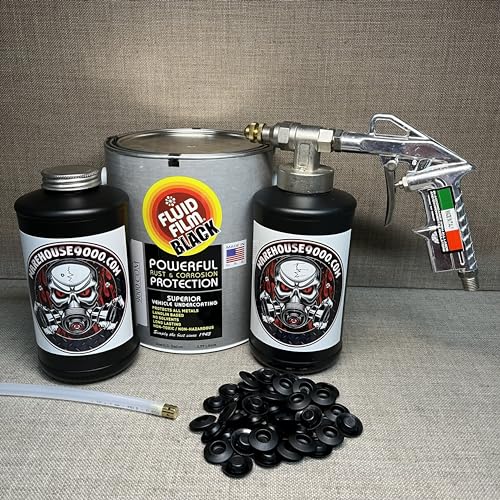Gallon Fluid Film Black, Pro Undercoating Spray Gun, 32