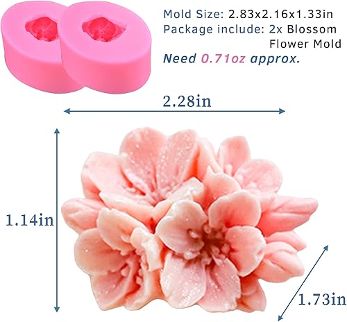 Miniatura 3 de Molde de flor de silicona para decoración de pasteles de chocolate, caramelo de chocolate, molde de silicona para fundición de resina epoxi, molde