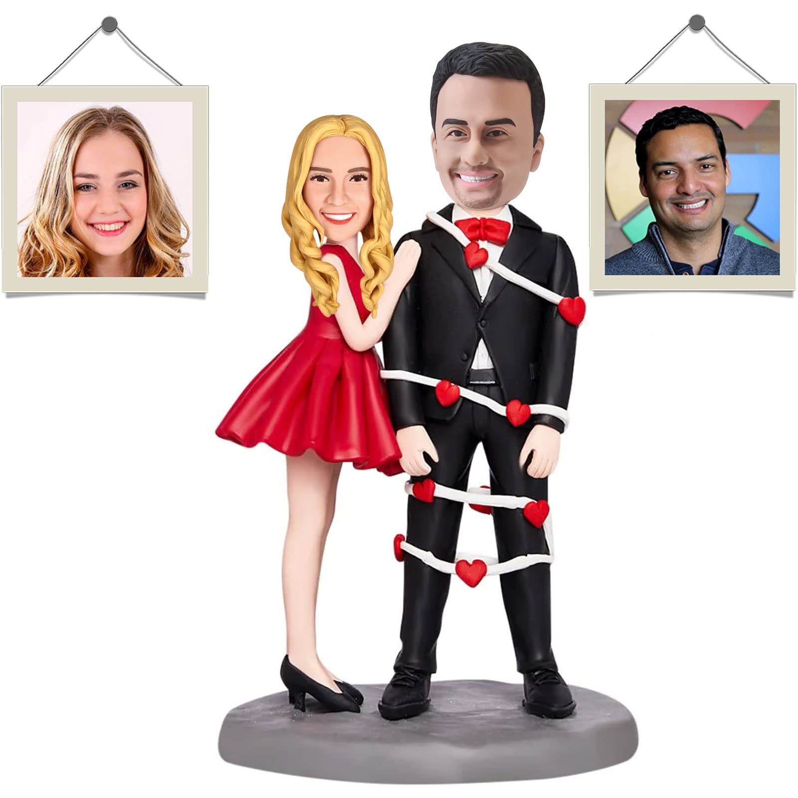 Pareja Bobbleheads Personalizada, Regalo Personalizado Para El Día