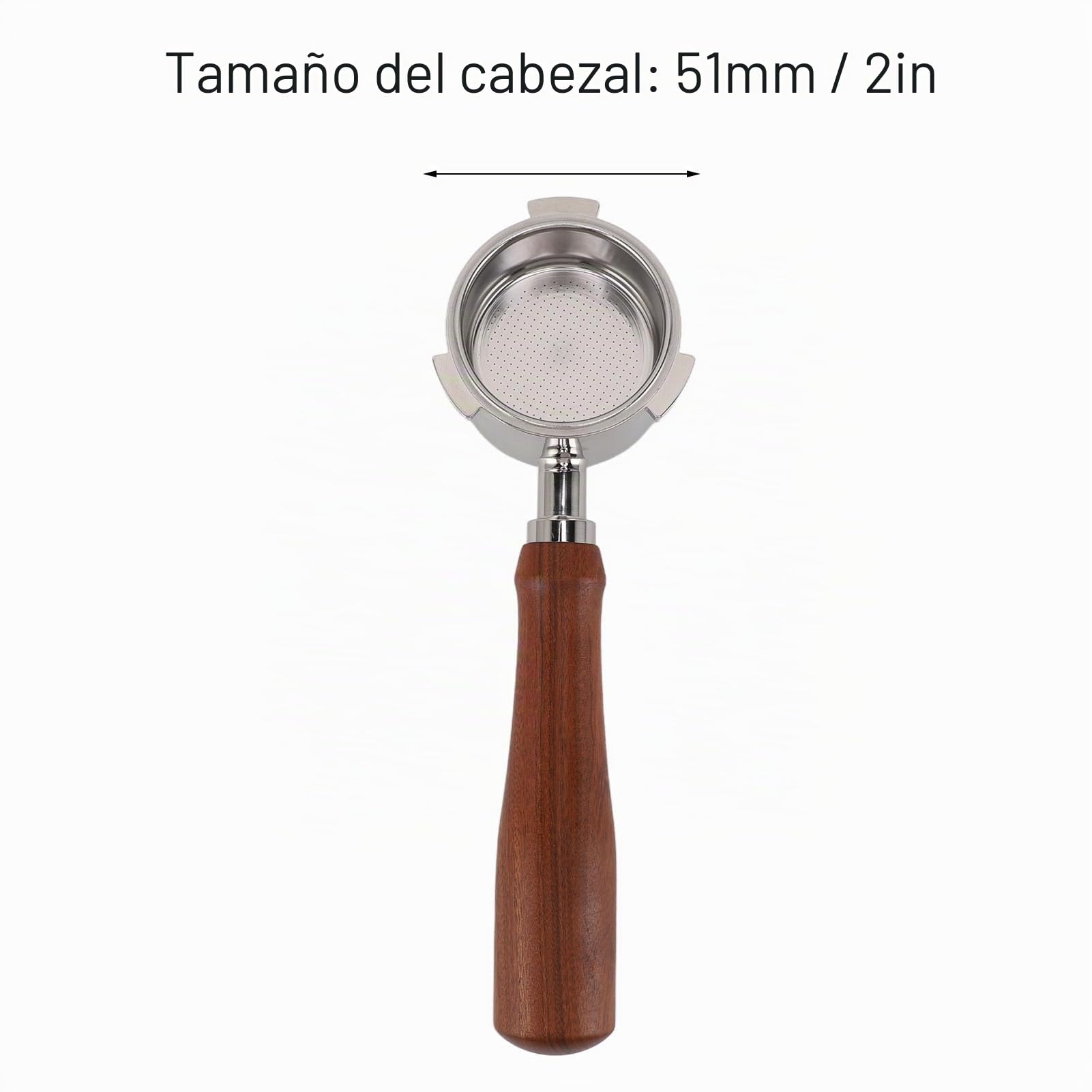 Garsent Portafiltro Desnudo sin Fondo de 51 Mm, para de 3 Orejas, Portafiltro de café, Accesorios de Espresso Extraíbles, Filtrado de Alta Eficiencia