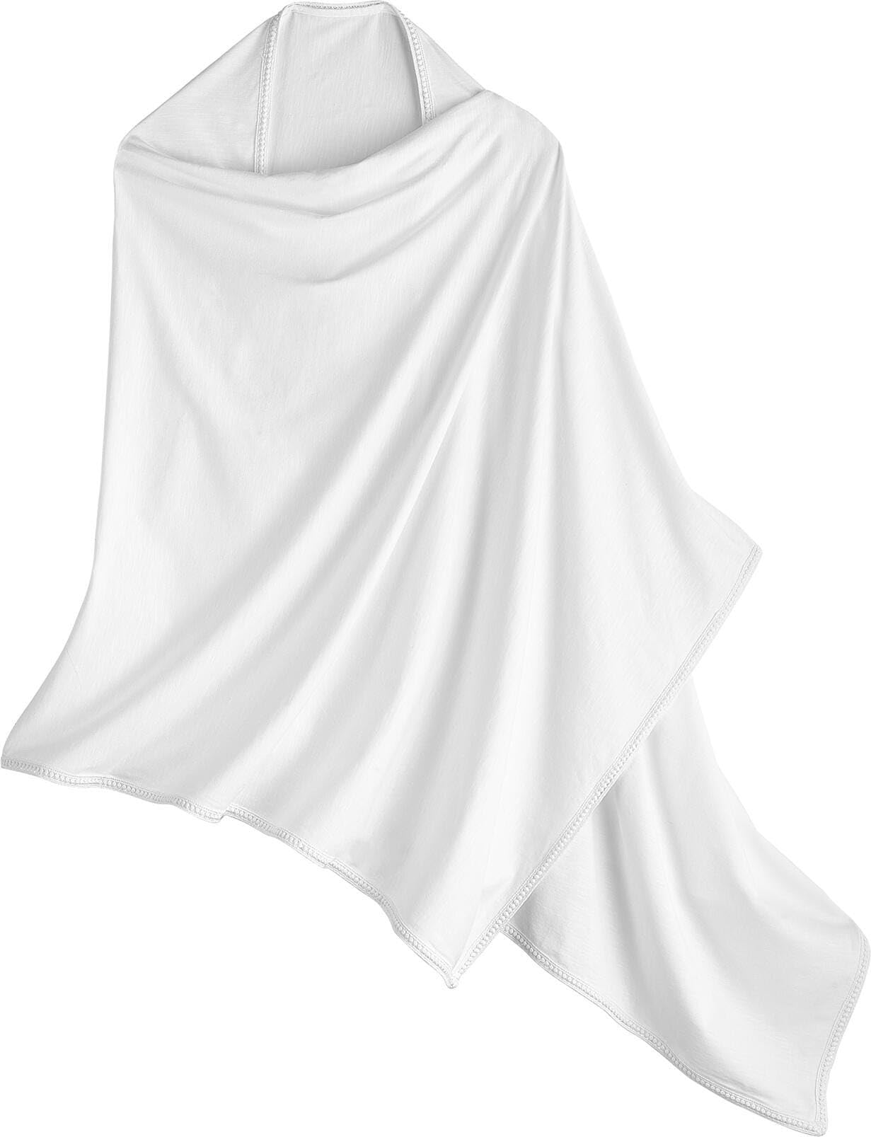 Coolibar UPF 50+ Women’s Bodrum Sun Shawl – Sun Protective One Size White
