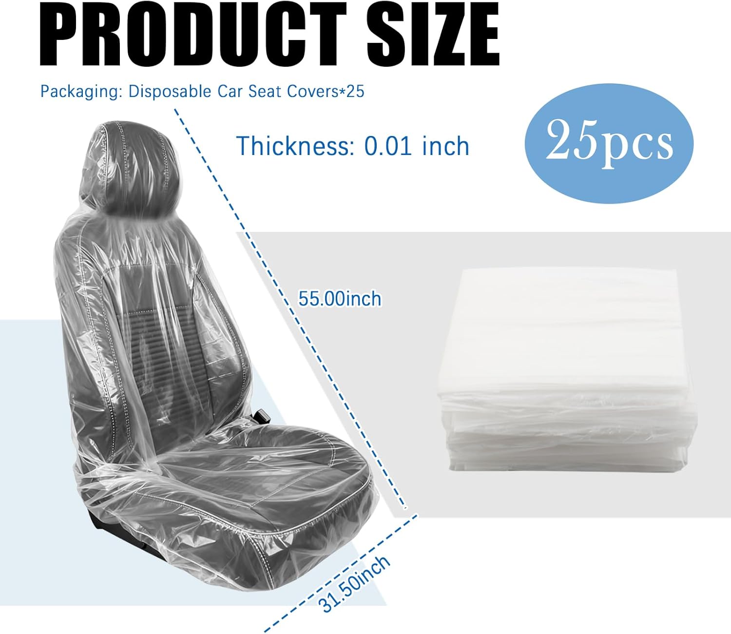 Protect Your Car: Review of 25PCS Disposable Seat Covers